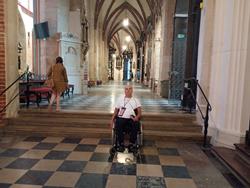 Steps inside Gniezno Cathedral preventing wheelchair access to the main altar