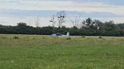 Motor glider takeoff