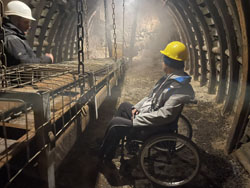 Taśmociąg w kopalni w Nowej Rudzie