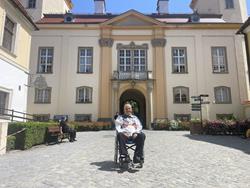 In the courtyard of Książ Castle